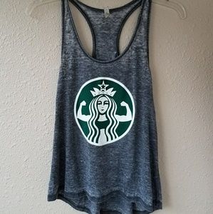 Starbucks Flexing tank top